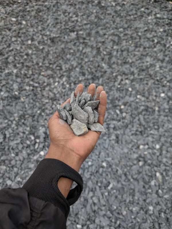 Medium slate chips for decorative groundcover and erosion control in Alpharetta and Cumming, GA