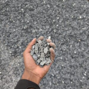Mini slate chips used for landscaping beds, walkways, and low-maintenance groundcover in Alpharetta and Cumming, GA