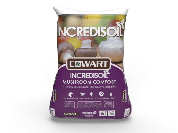 Bagged IncrediSoil mushroom compost for enriching garden soil in Alpharetta and Cumming, GA